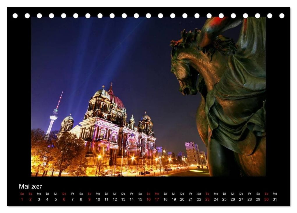 Weitere Ansicht: Berlin bei Nacht 2027 (Tischkalender 2027 DIN A5 quer), CALVENDO Monatskalender | Olaf Neidhardt anolin, Calvendo