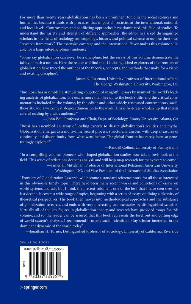 Weitere Ansicht: Frontiers of Globalization Research: