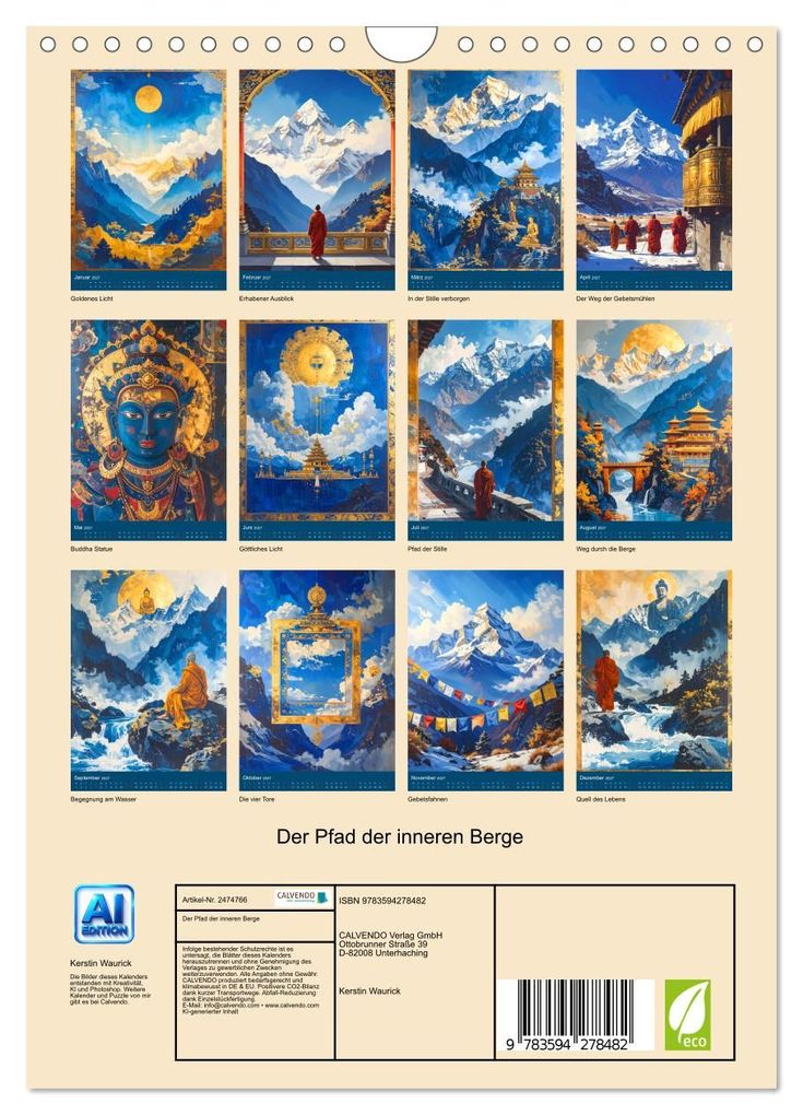 Weitere Ansicht: Der Pfad der inneren Berge (Wandkalender 2027 DIN A4 hoch), CALVENDO Monatskalender | Kerstin Waurick, Calvendo