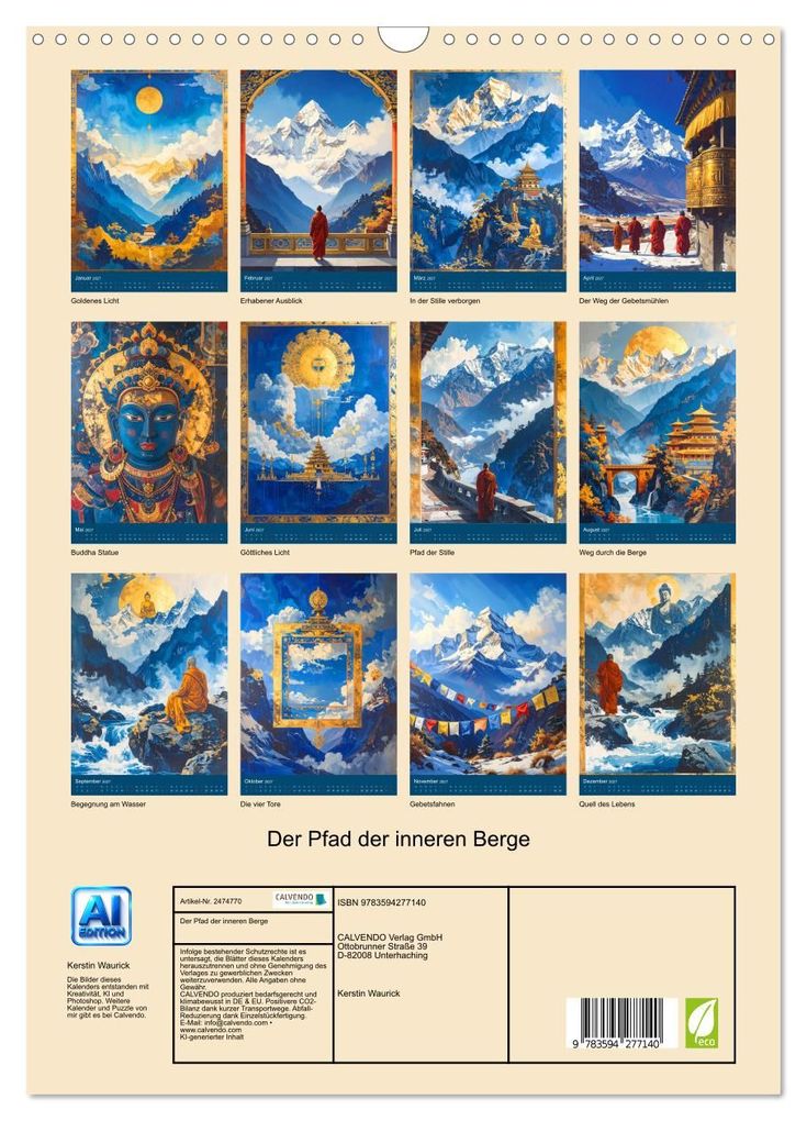 Weitere Ansicht: Der Pfad der inneren Berge (Wandkalender 2027 DIN A3 hoch), CALVENDO Monatskalender | Kerstin Waurick, Calvendo