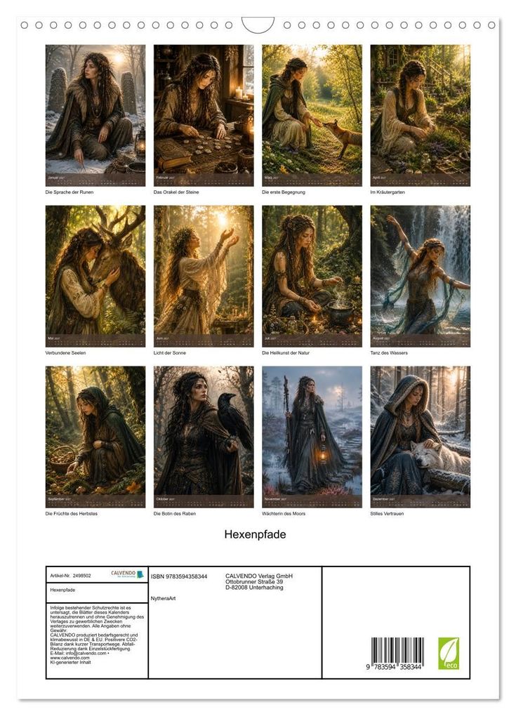 Weitere Ansicht: Hexenpfade (Wandkalender 2027 DIN A3 hoch), CALVENDO Monatskalender | NytheraArt, Calvendo