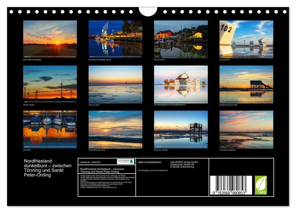 Weitere Ansicht: Nordfriesland dunkelbunt - zwischen Tönning und Sankt Peter-Ording (Wandkalender 2027 DIN A4 quer), CALVENDO Monatskalender | Peter Brüggen // www.peterbrueggen.de, Calvendo