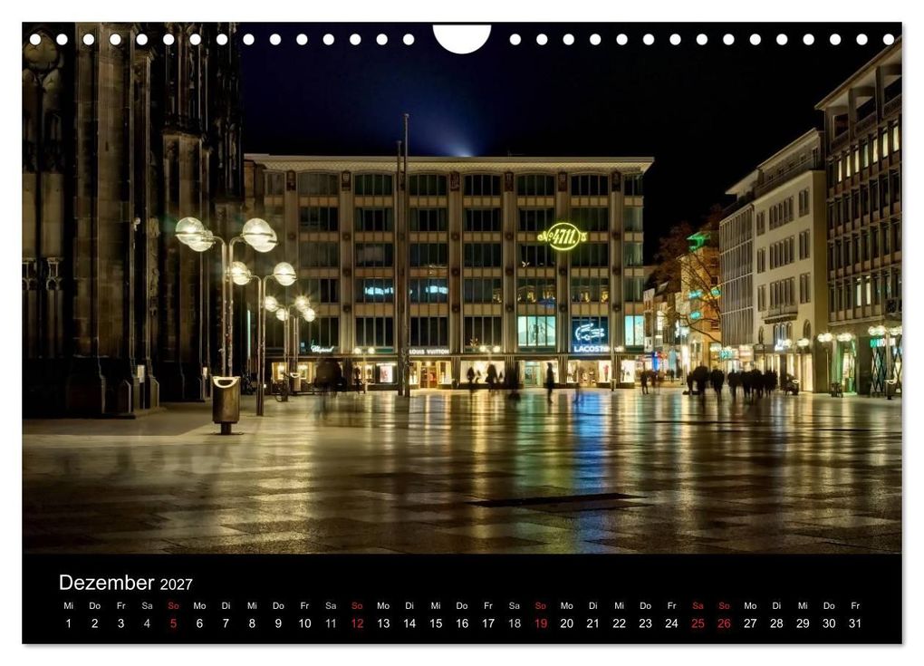 Weitere Ansicht: Köln bei Nacht - dunkelbunte Stadt (Wandkalender 2027 DIN A4 quer), CALVENDO Monatskalender | Peter Brüggen // www. koelndunkelbunt.de, Calvendo