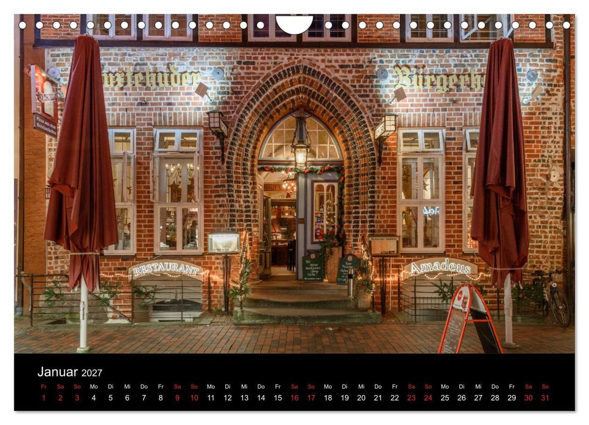 Weitere Ansicht: Buxtehude bei Nacht (Wandkalender 2027 DIN A4 quer), CALVENDO Monatskalender | Roger Steen, Calvendo