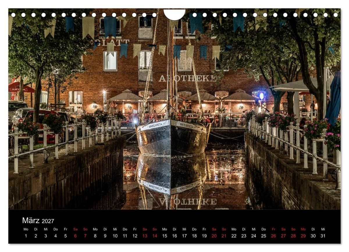 Weitere Ansicht: Buxtehude bei Nacht (Wandkalender 2027 DIN A4 quer), CALVENDO Monatskalender | Roger Steen, Calvendo