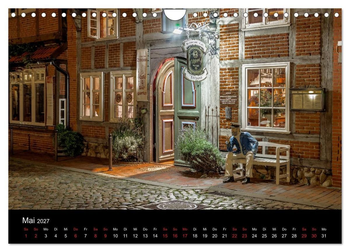 Weitere Ansicht: Buxtehude bei Nacht (Wandkalender 2027 DIN A4 quer), CALVENDO Monatskalender | Roger Steen, Calvendo