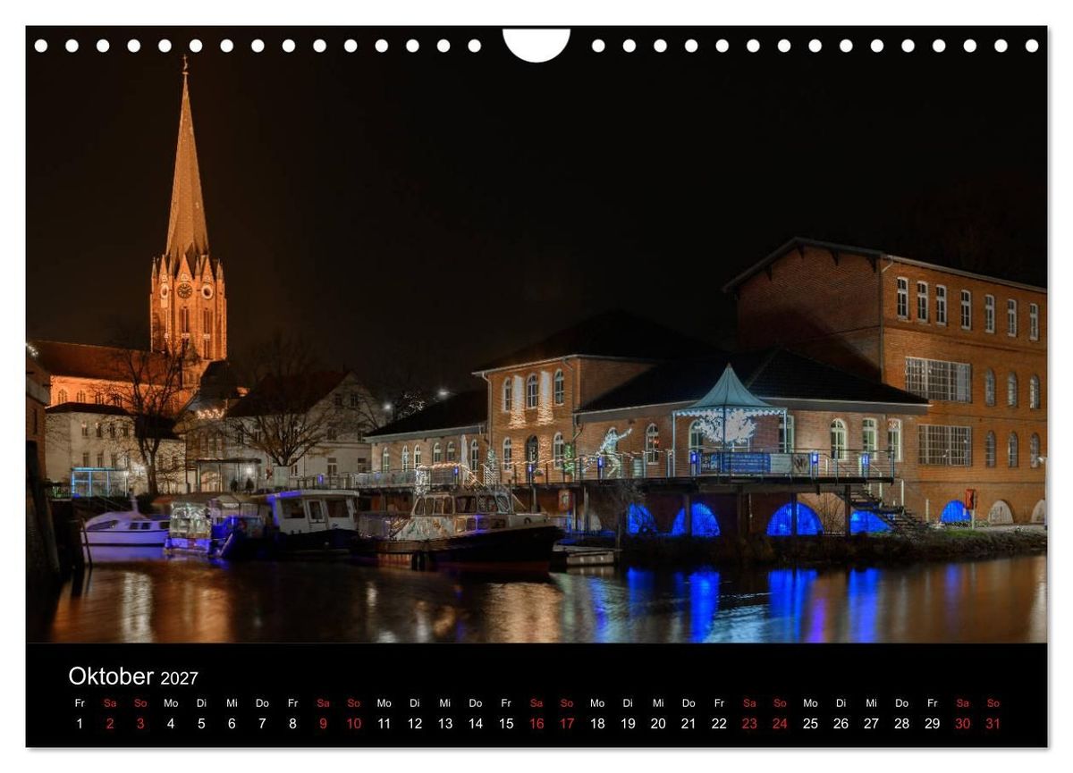 Weitere Ansicht: Buxtehude bei Nacht (Wandkalender 2027 DIN A4 quer), CALVENDO Monatskalender | Roger Steen, Calvendo