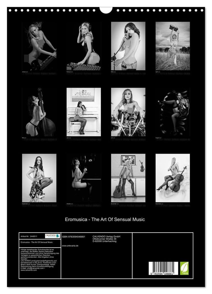 Weitere Ansicht: Eromusica - The Art Of Sensual Music (Wandkalender 2027 DIN A3 hoch), CALVENDO Monatskalender | Hubertus Kahl, Calvendo