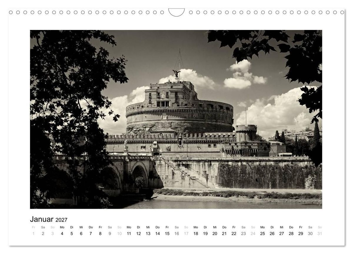 Weitere Ansicht: Rom in schwarz - weiss (Wandkalender 2027 DIN A3 quer), CALVENDO Monatskalender | Silly Photography, Calvendo