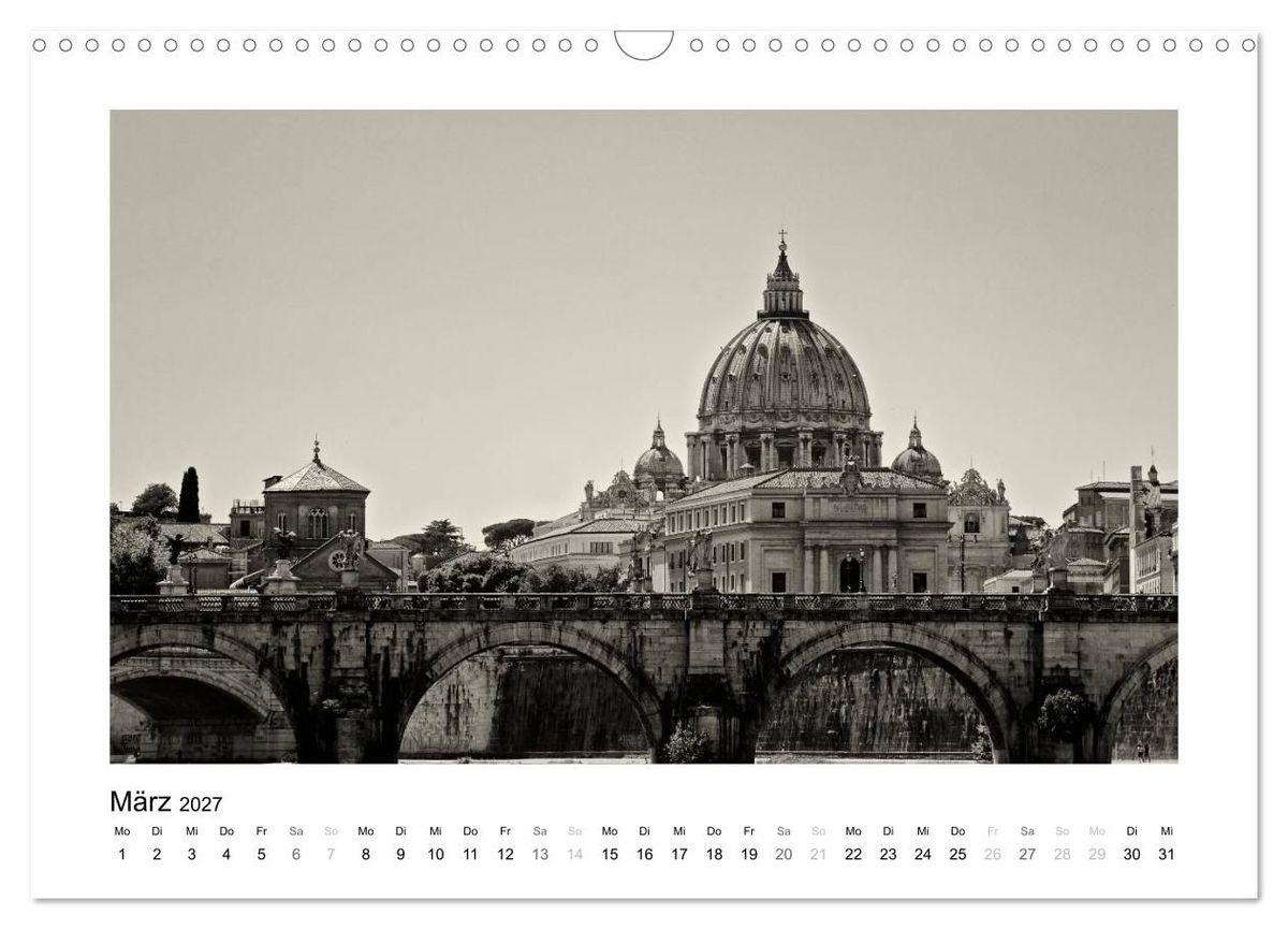 Weitere Ansicht: Rom in schwarz - weiss (Wandkalender 2027 DIN A3 quer), CALVENDO Monatskalender | Silly Photography, Calvendo