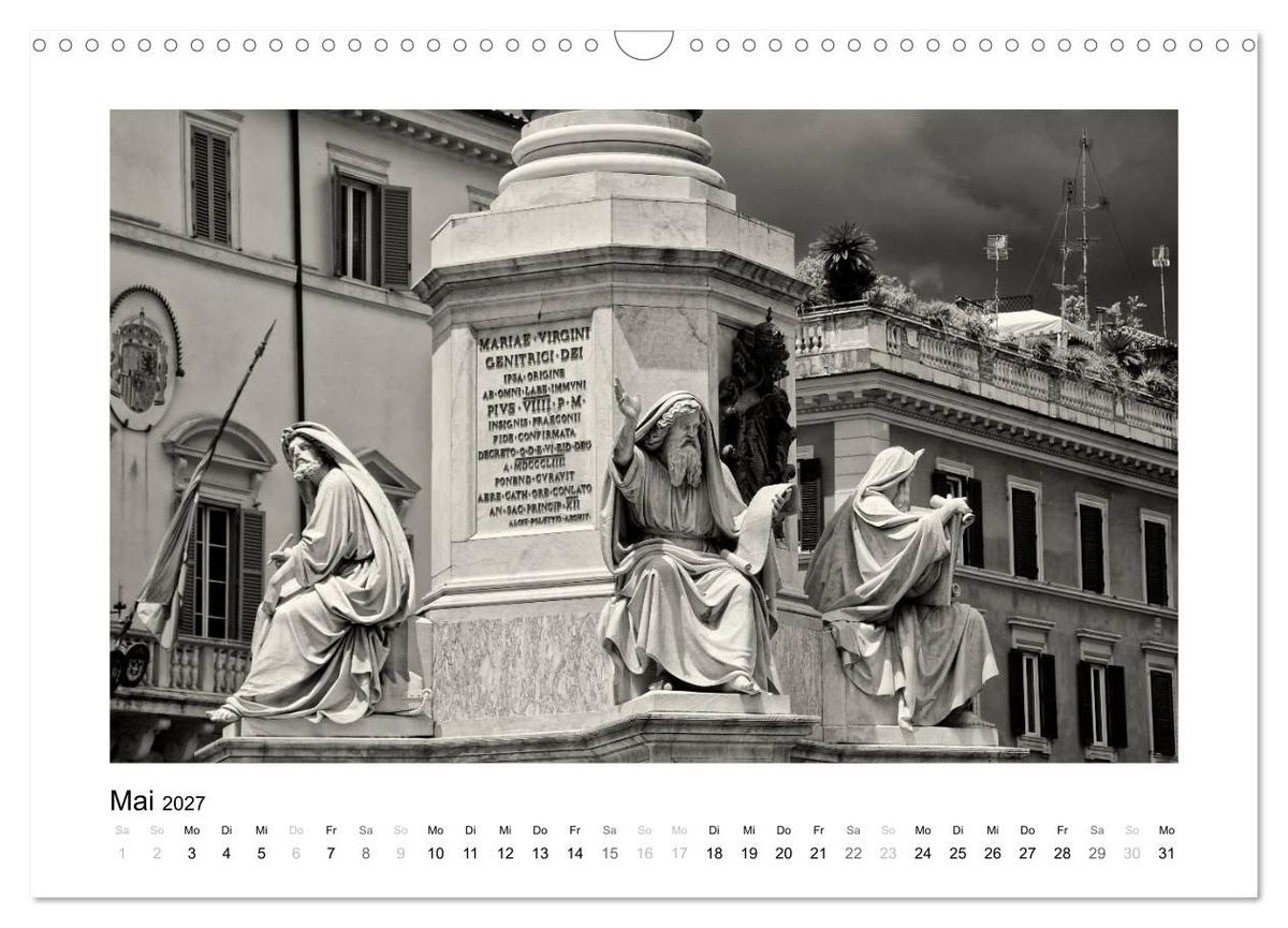 Weitere Ansicht: Rom in schwarz - weiss (Wandkalender 2027 DIN A3 quer), CALVENDO Monatskalender | Silly Photography, Calvendo