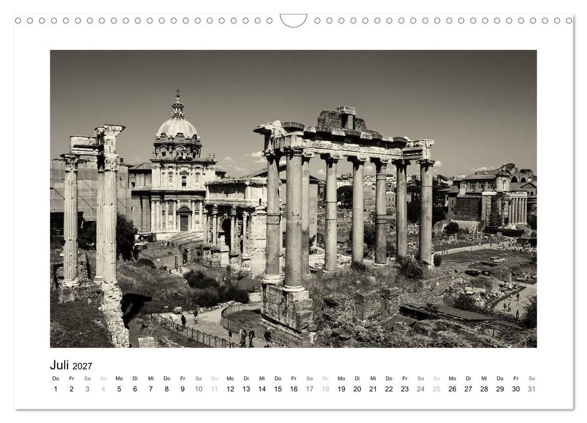 Weitere Ansicht: Rom in schwarz - weiss (Wandkalender 2027 DIN A3 quer), CALVENDO Monatskalender | Silly Photography, Calvendo