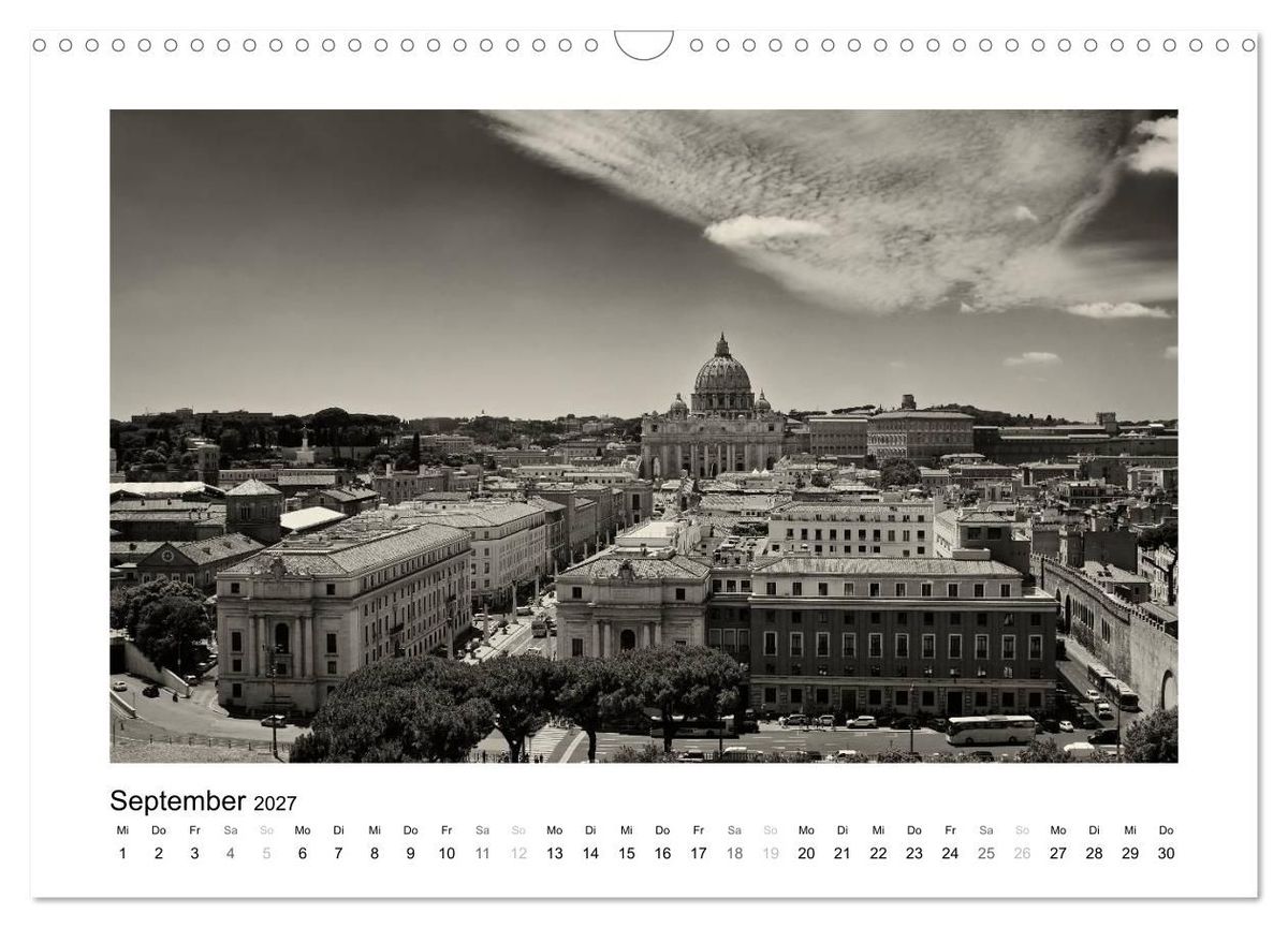 Weitere Ansicht: Rom in schwarz - weiss (Wandkalender 2027 DIN A3 quer), CALVENDO Monatskalender | Silly Photography, Calvendo