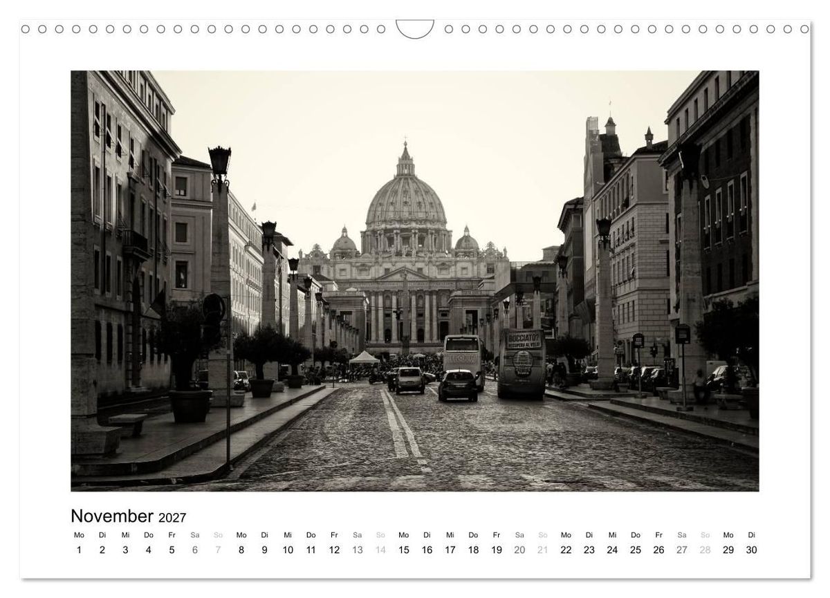 Weitere Ansicht: Rom in schwarz - weiss (Wandkalender 2027 DIN A3 quer), CALVENDO Monatskalender | Silly Photography, Calvendo