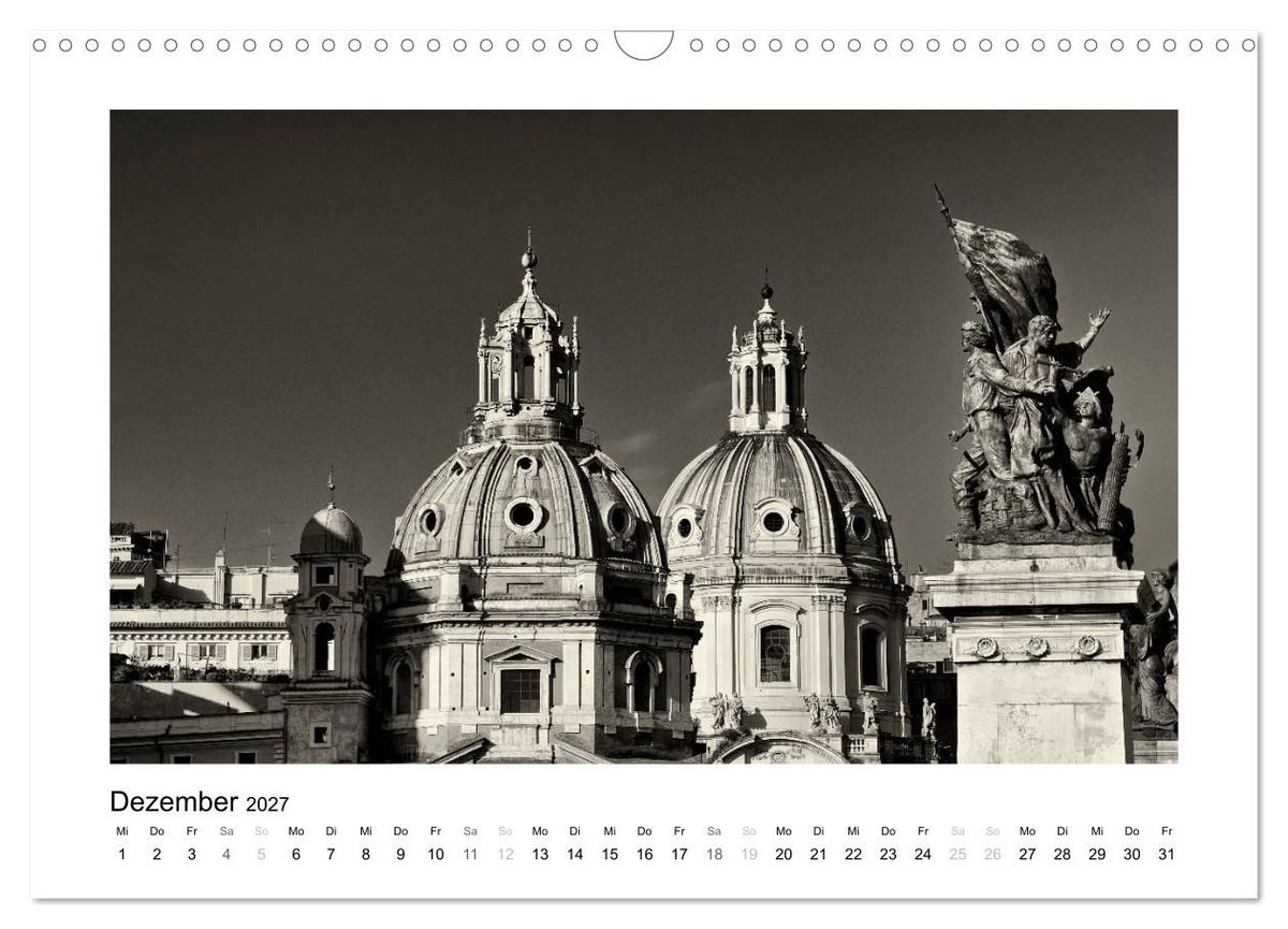 Weitere Ansicht: Rom in schwarz - weiss (Wandkalender 2027 DIN A3 quer), CALVENDO Monatskalender | Silly Photography, Calvendo