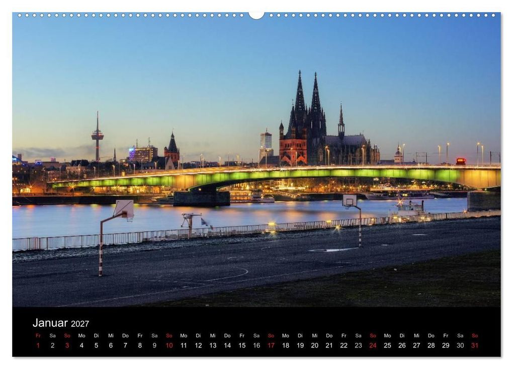 Weitere Ansicht: köln dunkelbunt II - Die Stadt leuchtet! (Wandkalender 2027 DIN A2 quer), CALVENDO Monatskalender | Peter Brüggen // www. koelndunkelbunt.de, Calvendo