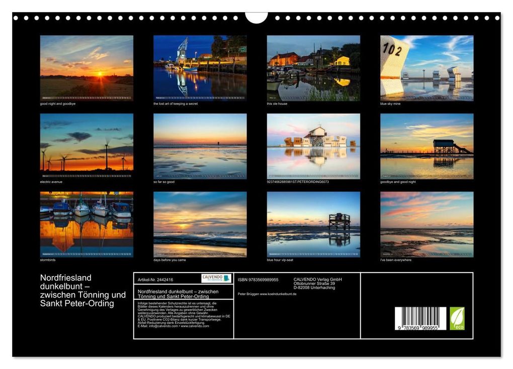 Weitere Ansicht: Nordfriesland dunkelbunt - zwischen Tönning und Sankt Peter-Ording (Wandkalender 2027 DIN A3 quer), CALVENDO Monatskalender | Peter Brüggen // www.peterbrueggen.de, Calvendo