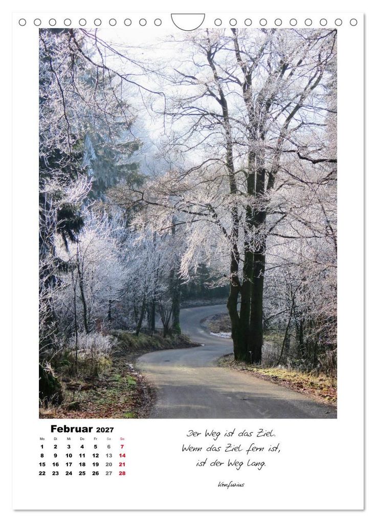 Weitere Ansicht: Wege durchs Jahr - Spaziergänge im schönen Nordhessen (Wandkalender 2027 DIN A4 hoch), CALVENDO Monatskalender | Sabine Löwer, Calvendo