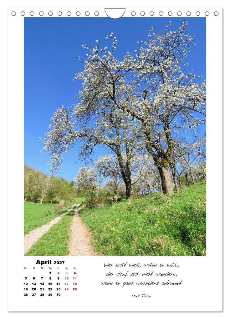Weitere Ansicht: Wege durchs Jahr - Spaziergänge im schönen Nordhessen (Wandkalender 2027 DIN A4 hoch), CALVENDO Monatskalender | Sabine Löwer, Calvendo