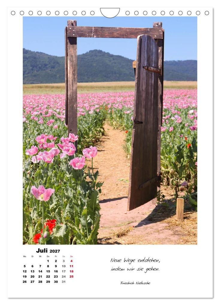 Weitere Ansicht: Wege durchs Jahr - Spaziergänge im schönen Nordhessen (Wandkalender 2027 DIN A4 hoch), CALVENDO Monatskalender | Sabine Löwer, Calvendo