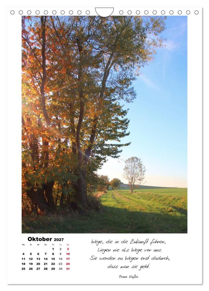 Weitere Ansicht: Wege durchs Jahr - Spaziergänge im schönen Nordhessen (Wandkalender 2027 DIN A4 hoch), CALVENDO Monatskalender | Sabine Löwer, Calvendo