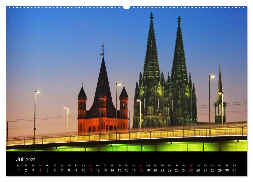 Weitere Ansicht: Köln bei Nacht - dunkelbunte Stadt (Wandkalender 2027 DIN A2 quer), CALVENDO Monatskalender | Peter Brüggen // www. koelndunkelbunt.de, Calvendo
