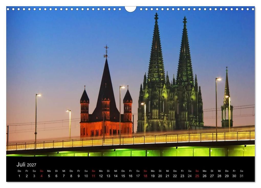 Weitere Ansicht: Köln bei Nacht - dunkelbunte Stadt (Wandkalender 2027 DIN A3 quer), CALVENDO Monatskalender | Peter Brüggen // www. koelndunkelbunt.de, Calvendo