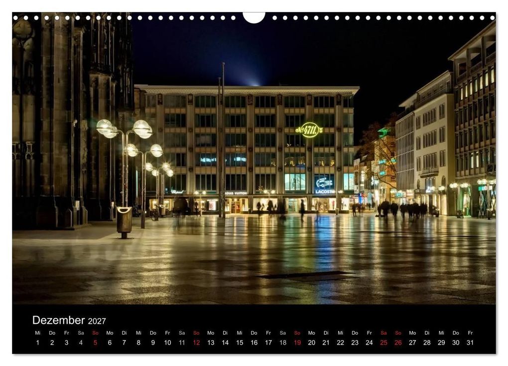 Weitere Ansicht: Köln bei Nacht - dunkelbunte Stadt (Wandkalender 2027 DIN A3 quer), CALVENDO Monatskalender | Peter Brüggen // www. koelndunkelbunt.de, Calvendo
