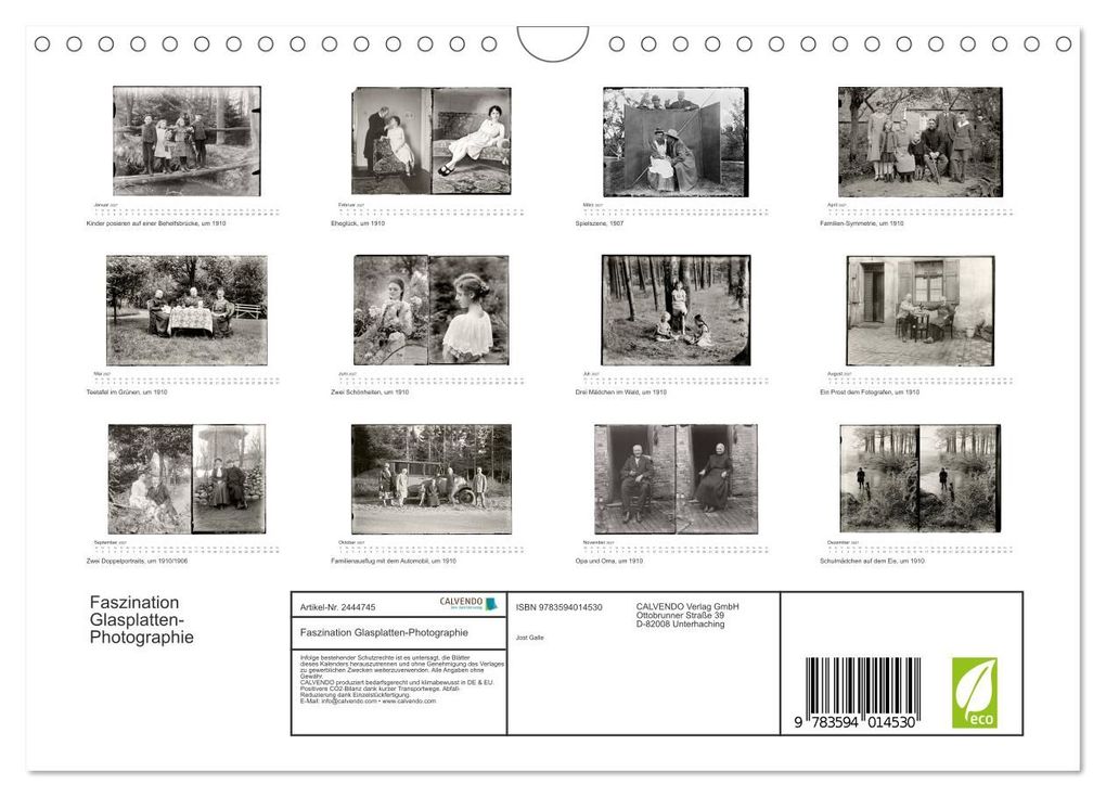 Weitere Ansicht: Faszination Glasplatten-Photographie (Wandkalender 2027 DIN A4 quer), CALVENDO Monatskalender | Jost Galle, Calvendo