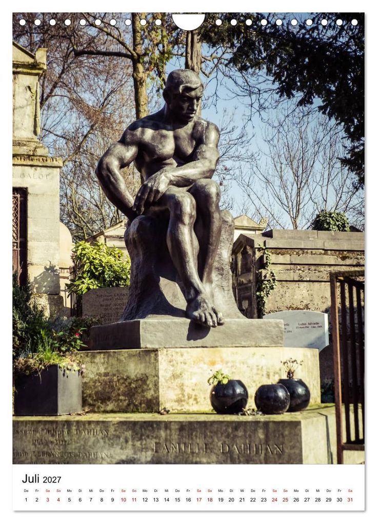 Weitere Ansicht: Le Cimetière du Père-Lachaise in Paris (Wandkalender 2027 DIN A4 hoch), CALVENDO Monatskalender | Jürgen Creutzburg, Calvendo