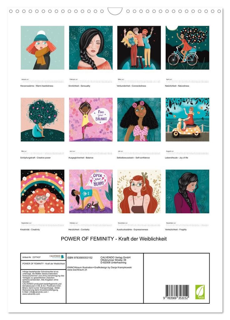 Weitere Ansicht: POWER OF FEMINITY - Kraft der Weiblichkeit (Wandkalender 2027 DIN A3 hoch), CALVENDO Monatskalender | Danja Krampikowski