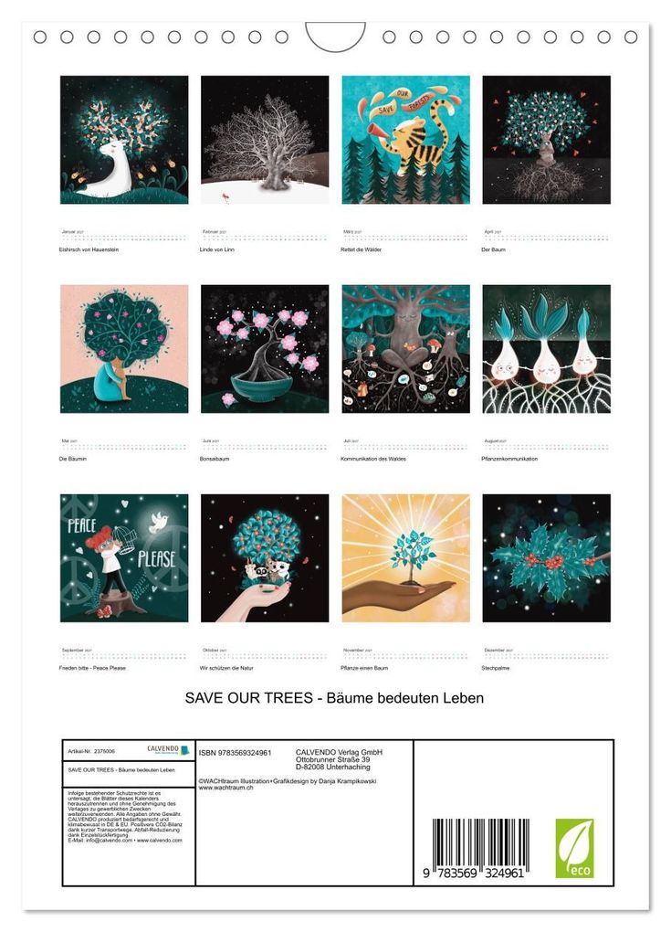 Weitere Ansicht: SAVE OUR TREES - Bäume bedeuten Leben (Wandkalender 2027 DIN A4 hoch), CALVENDO Monatskalender | Danja Krampikowski