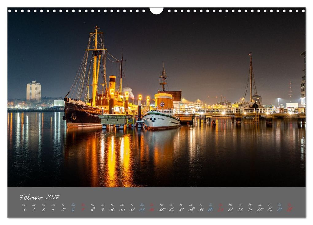 Weitere Ansicht: So schön ist Kiel im Dunkeln (Wandkalender 2027 DIN A3 quer), CALVENDO Monatskalender | Karsten Rahn, Calvendo
