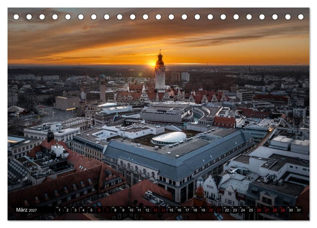 Weitere Ansicht: Leipzig von Oben 2027 (Tischkalender 2027 DIN A5 quer), CALVENDO Monatskalender | Alex Bokov, Calvendo