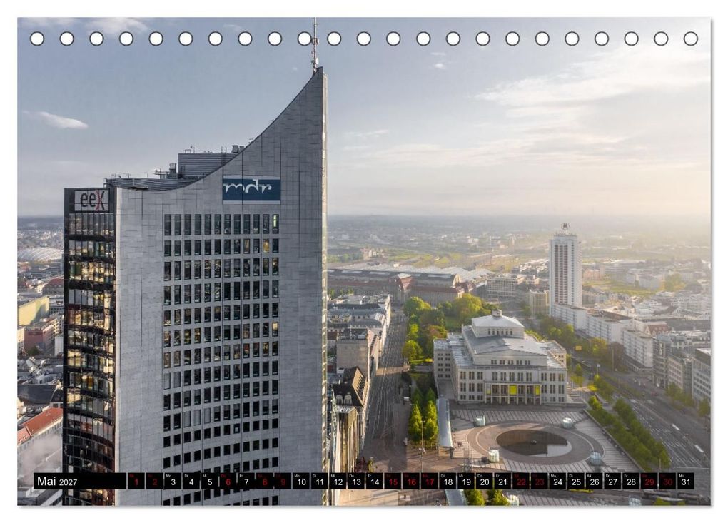 Weitere Ansicht: Leipzig von Oben 2027 (Tischkalender 2027 DIN A5 quer), CALVENDO Monatskalender | Alex Bokov, Calvendo