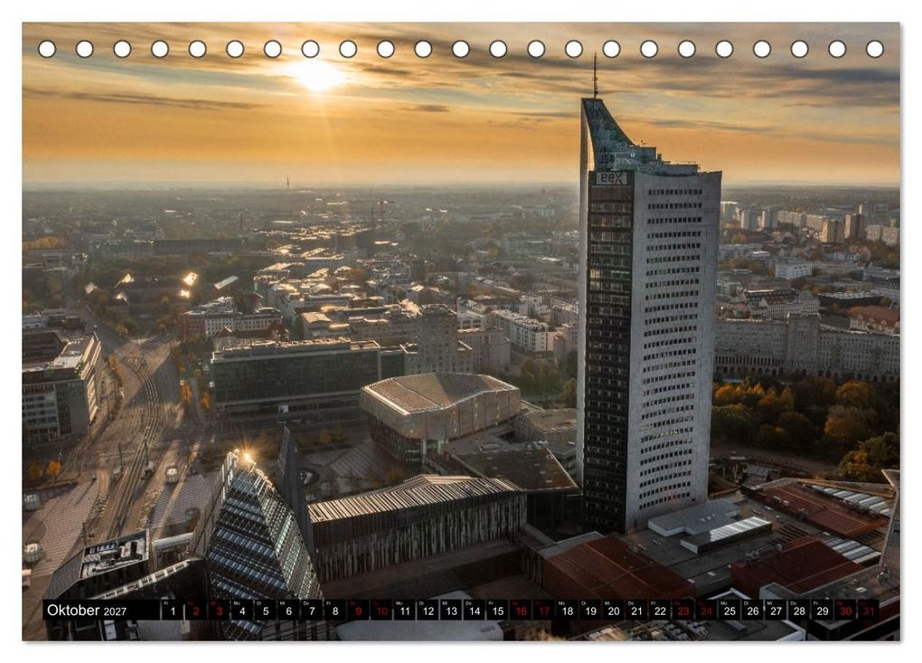 Weitere Ansicht: Leipzig von Oben 2027 (Tischkalender 2027 DIN A5 quer), CALVENDO Monatskalender | Alex Bokov, Calvendo