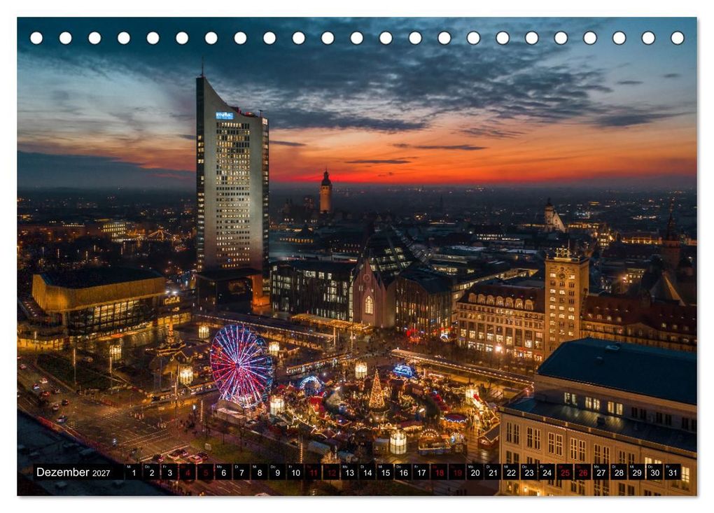 Weitere Ansicht: Leipzig von Oben 2027 (Tischkalender 2027 DIN A5 quer), CALVENDO Monatskalender | Alex Bokov, Calvendo