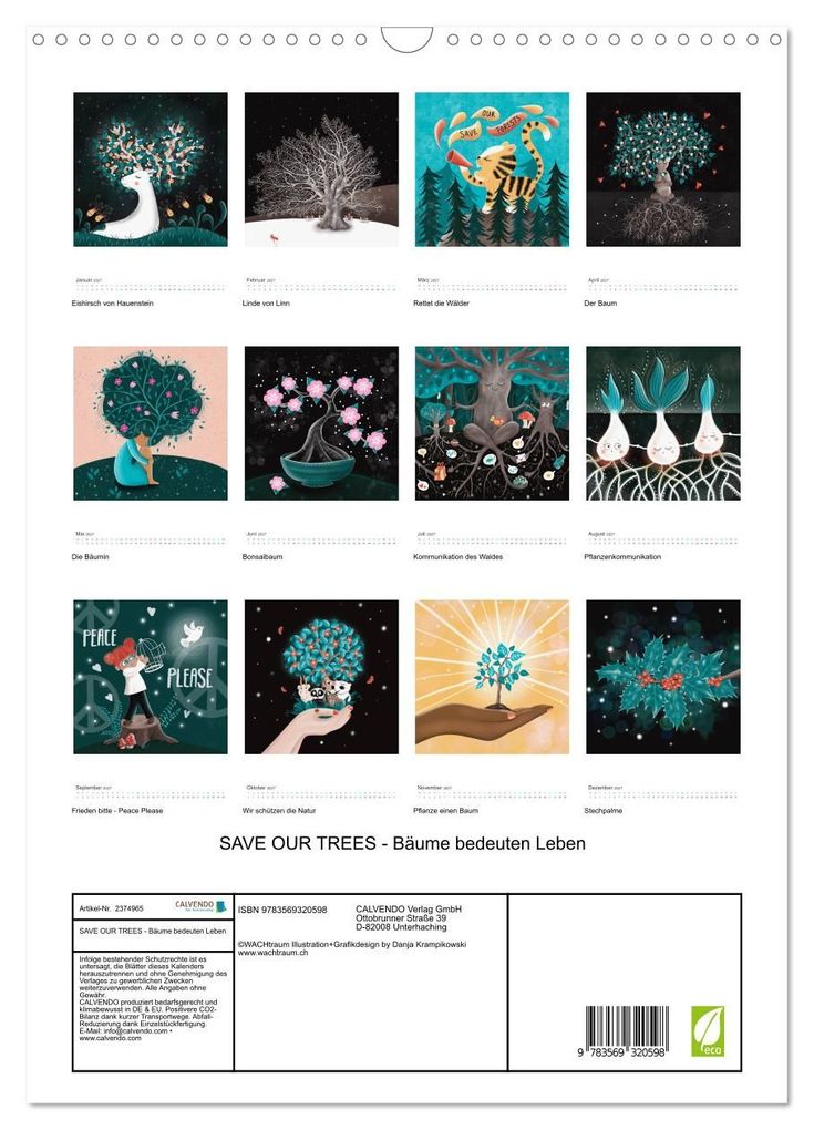 Weitere Ansicht: SAVE OUR TREES - Bäume bedeuten Leben (Wandkalender 2027 DIN A3 hoch), CALVENDO Monatskalender | Danja Krampikowski
