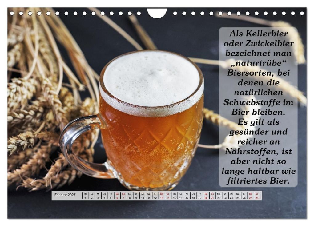Weitere Ansicht: Wissenswertes über Bier (Wandkalender 2027 DIN A4 quer), CALVENDO Monatskalender | Gunter Kirsch, Calvendo