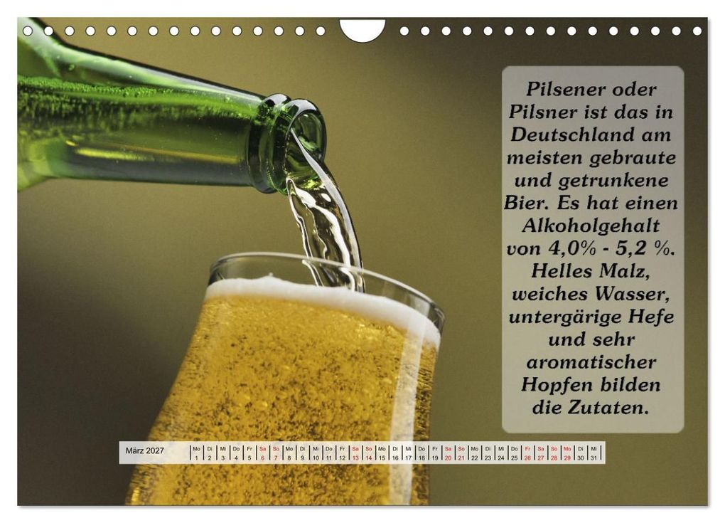 Weitere Ansicht: Wissenswertes über Bier (Wandkalender 2027 DIN A4 quer), CALVENDO Monatskalender | Gunter Kirsch, Calvendo