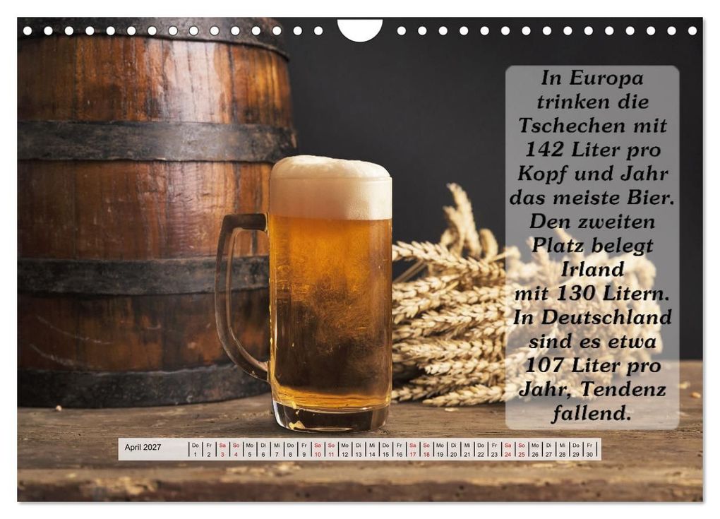 Weitere Ansicht: Wissenswertes über Bier (Wandkalender 2027 DIN A4 quer), CALVENDO Monatskalender | Gunter Kirsch, Calvendo