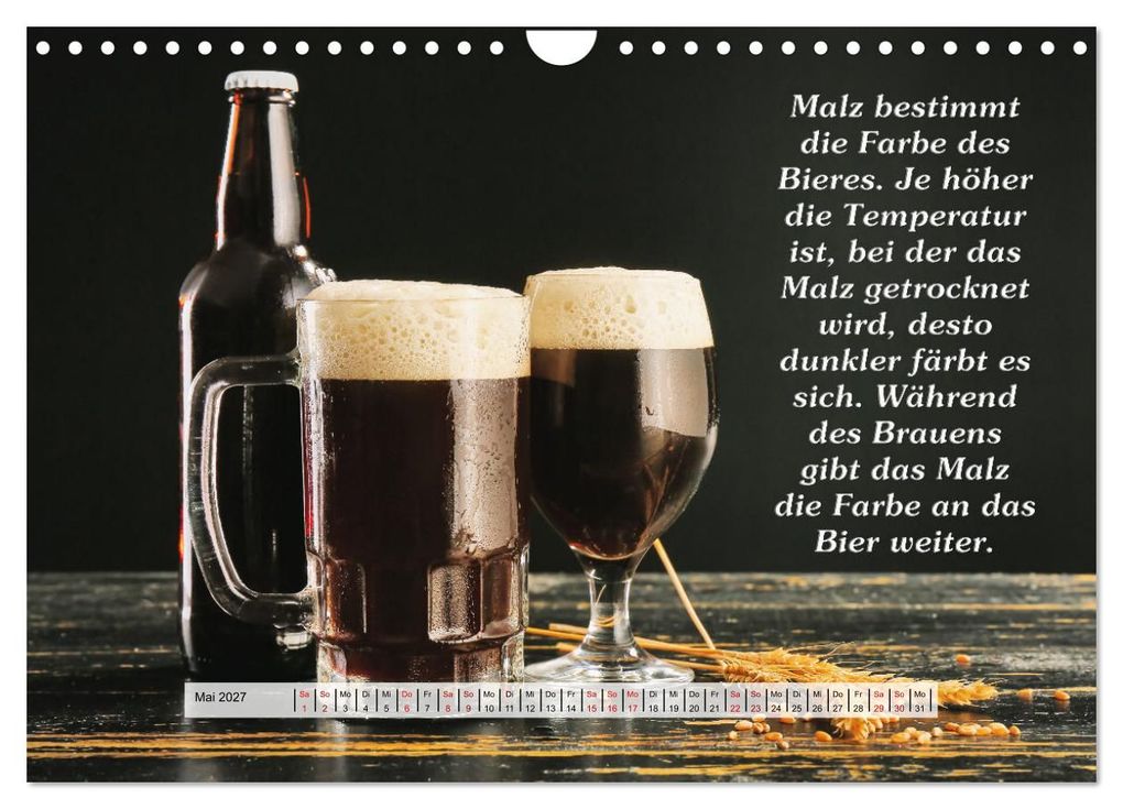 Weitere Ansicht: Wissenswertes über Bier (Wandkalender 2027 DIN A4 quer), CALVENDO Monatskalender | Gunter Kirsch, Calvendo