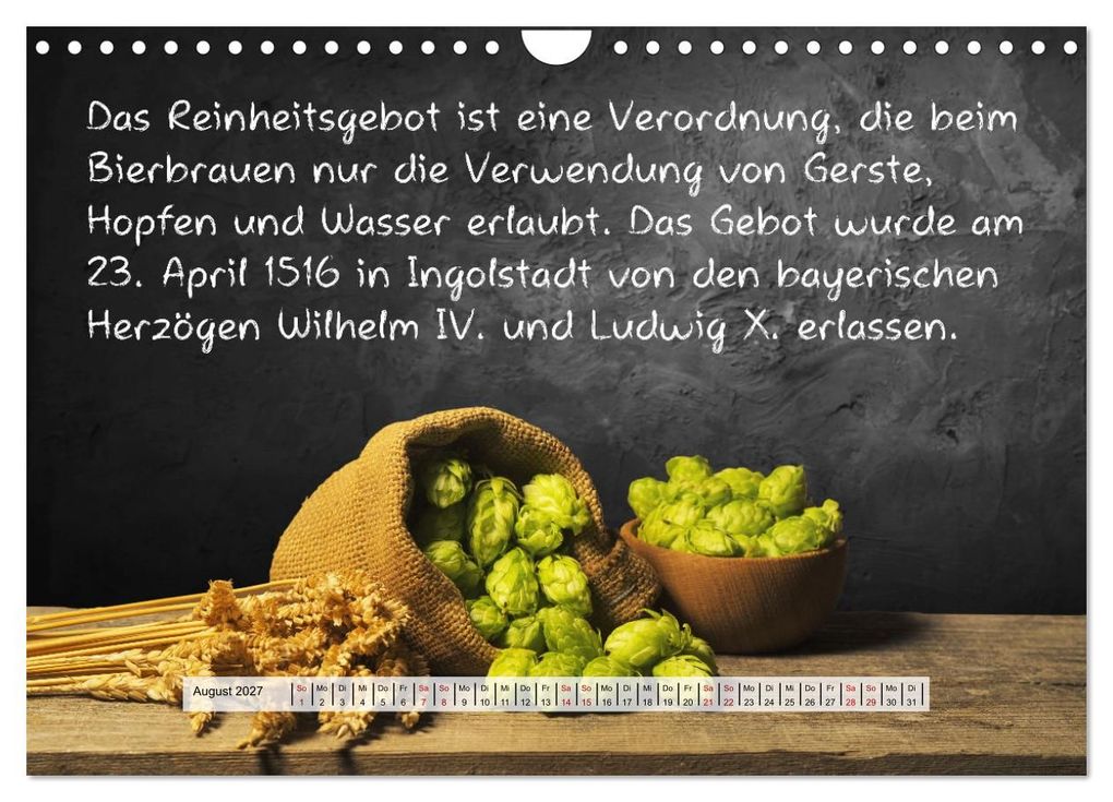 Weitere Ansicht: Wissenswertes über Bier (Wandkalender 2027 DIN A4 quer), CALVENDO Monatskalender | Gunter Kirsch, Calvendo