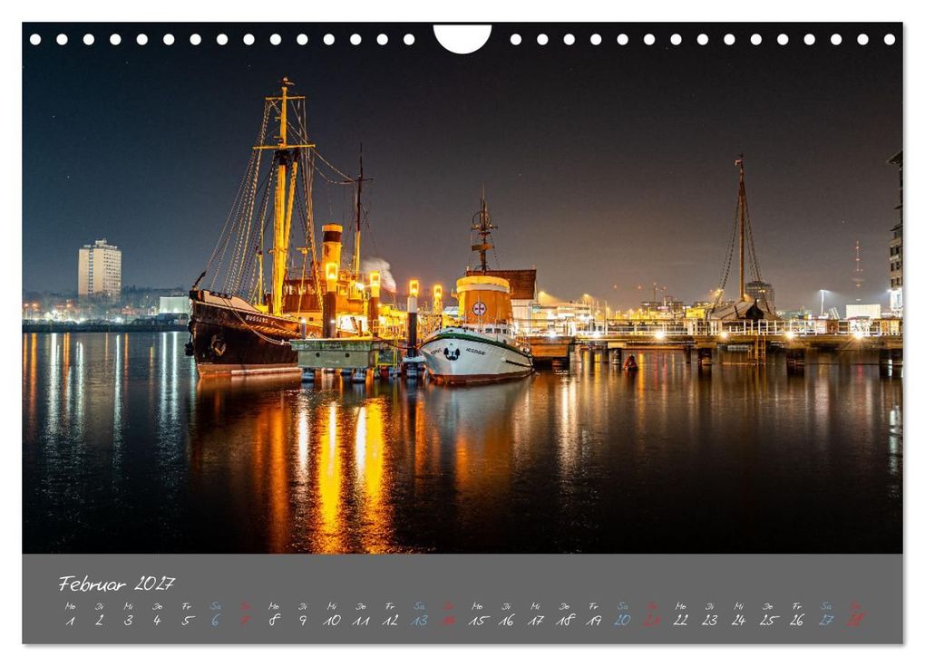 Weitere Ansicht: So schön ist Kiel im Dunkeln (Wandkalender 2027 DIN A4 quer), CALVENDO Monatskalender | Karsten Rahn, Calvendo