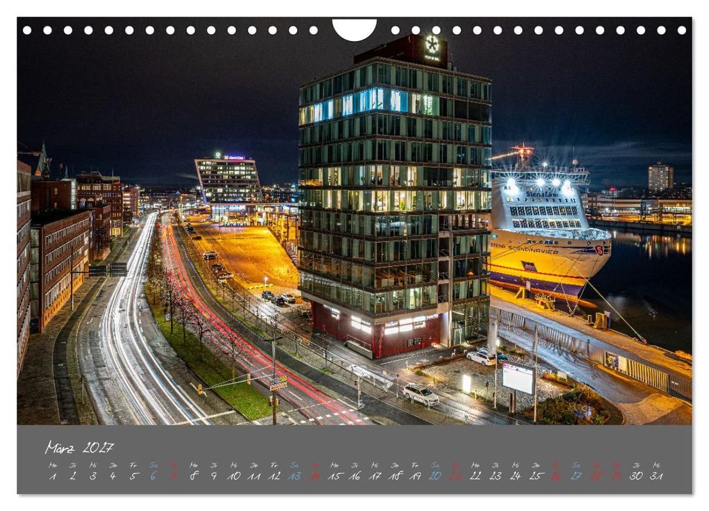 Weitere Ansicht: So schön ist Kiel im Dunkeln (Wandkalender 2027 DIN A4 quer), CALVENDO Monatskalender | Karsten Rahn, Calvendo