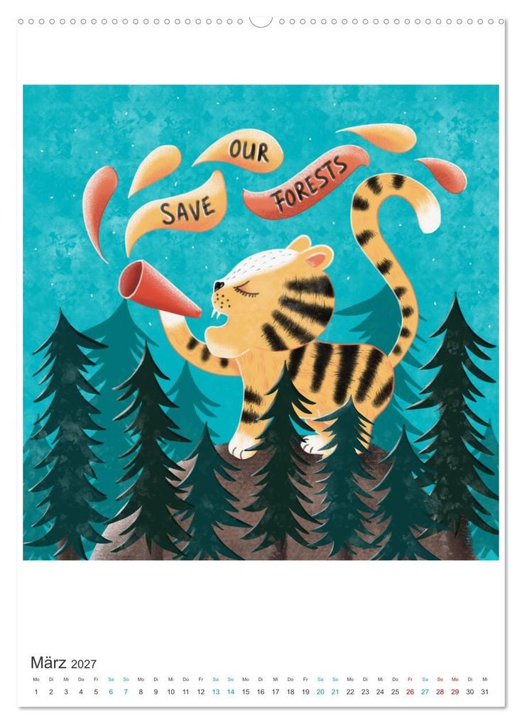 Weitere Ansicht: SAVE OUR TREES - Bäume bedeuten Leben (Wandkalender 2027 DIN A2 hoch), CALVENDO Monatskalender | Danja Krampikowski