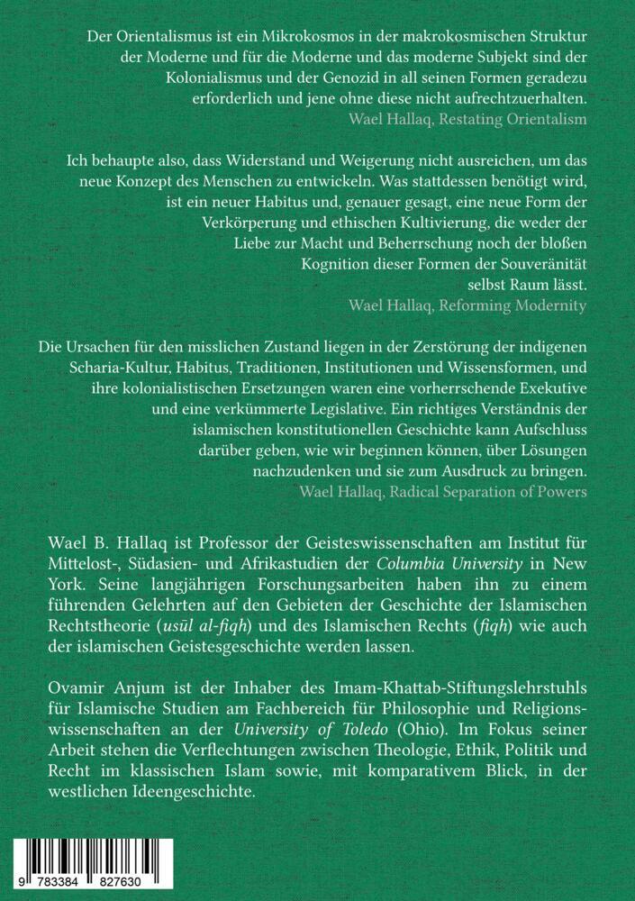 Weitere Ansicht: Von der Kritik des Orientalismus zur Ethik des neuen Menschen | Wael Hallaq, Ovamir Anjum