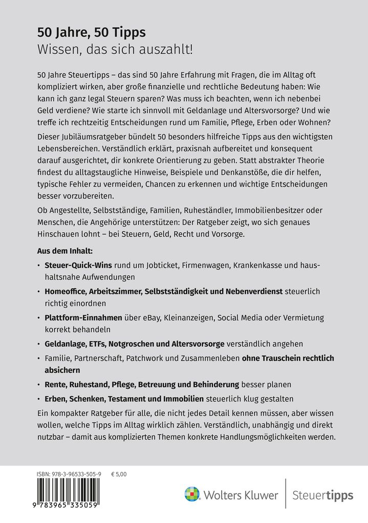Weitere Ansicht: 50 Jahre, 50 Tipps