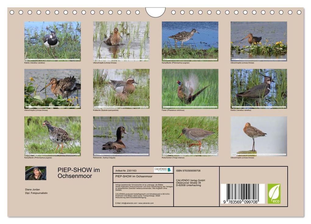 Weitere Ansicht: PIEP-SHOW im Ochsenmoor (Wandkalender 2027 DIN A4 quer), CALVENDO Monatskalender | Diane Jordan, Calvendo