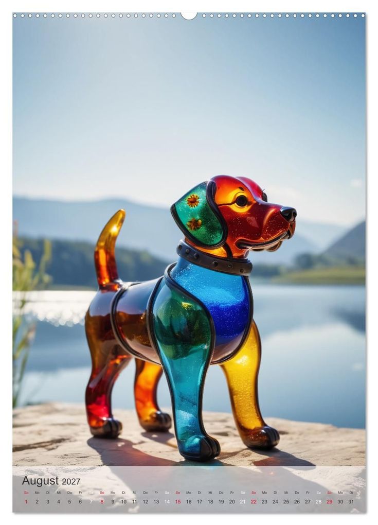 Weitere Ansicht: Tiere aus Glas - Hunde (Wandkalender 2027 DIN A2 hoch), CALVENDO Monatskalender | Stanley Hinz, Calvendo